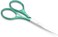 Precision Scissors, 3.9 Inch Stainless Steel Multi-Purpose Beauty Grooming Kit for Facial Hair, Eyebrow, Eyelash, Beard, Moustache (Green)