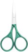 Precision Scissors, 3.9 Inch Stainless Steel Multi-Purpose Beauty Grooming Kit for Facial Hair, Eyebrow, Eyelash, Beard, Moustache (Green)
