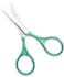 Precision Scissors, 3.9 Inch Stainless Steel Multi-Purpose Beauty Grooming Kit for Facial Hair, Eyebrow, Eyelash, Beard, Moustache (Green)