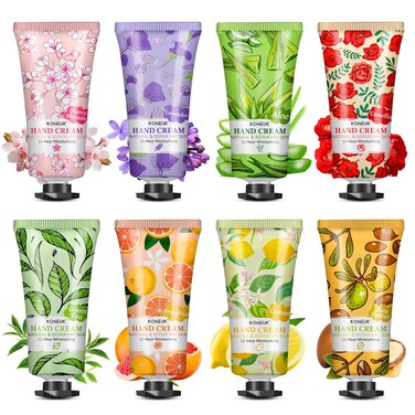 8 Pack Hand Cream Set For Women, Easter Basket Stuffers, Mothers Day Gifts for Mom, Bulk Hand Lotion Travel Size for Dry Cracked Hands, Moisturizing Hand Cream for Teacher Appreciation Gifts