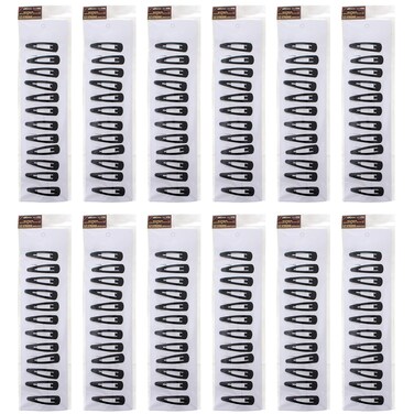 Metal Hair Clips, 144 Black Clips for Jewish Kippot, Kipa, Yamaka, Yarmulke Hats by Art Judaica