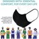 Simpli-Magic Reusable Face Mask, 50 Count (Pack of 1), Black, 50 Pack