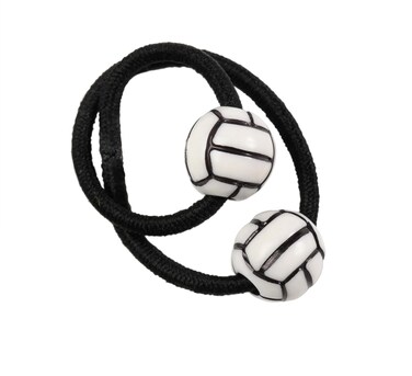 Tandem Sport Volleyball Ponytails - Pack of 6 - Volleyball Hair Ties - Gifts for Volleyball Players - Volleyball Gameday Hair Elastics