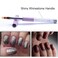 SILPECWEE 3Pcs Acrylic Nail Brush Set UV Gel Nail Ombre Brush Double-Head Sponge Pen Wooden Nail Art Gradient Painting Brush Manicure Tools