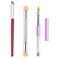 SILPECWEE 3Pcs Acrylic Nail Brush Set UV Gel Nail Ombre Brush Double-Head Sponge Pen Wooden Nail Art Gradient Painting Brush Manicure Tools