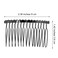 10 Pieces Metal Hair Comb Clip Wire Wedding Bridal Veil Combs for Women (15 Teeth, Black)