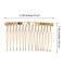 10 Pieces Metal Hair Comb Clip Wire Wedding Bridal Veil Combs for Women (15 Teeth, Gold)