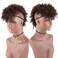 Aisaide Mohawk Ponytails for Black Women - High Puff Afro, Kinky Curly Synthetic Hair Bun with Bangs, Wrap Updo Clip in Extension