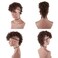 Aisaide Mohawk Ponytails for Black Women - High Puff Afro, Kinky Curly Synthetic Hair Bun with Bangs, Wrap Updo Clip in Extension
