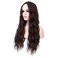 Dark Brown Wavy Wigs Long Curly Wavy Wigs Middle Part Heat Resistant Fiber Synthetic Halloween Party Cosplay Wigs for Women 26 Inch