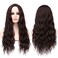 Dark Brown Wavy Wigs Long Curly Wavy Wigs Middle Part Heat Resistant Fiber Synthetic Halloween Party Cosplay Wigs for Women 26 Inch