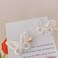 6 Pcs Butterfly Hair Clips Lace White Soft 3D Metal Cute Hair Accessories Alligator Clips Pins for Women Girls Wedding Theme Parties Favor Decoration