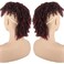 KRSI Women's Synthetic Red Wine Spring Curly Mohawk Wig with Bangs and Ponytail