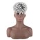 KRSI Grey Curly Mohawk Wigs for Black Women Coily Hair Ponytail With Bangs Synthetic Mohawk Hair Clip in for Black Women Hair Bun Mohawk Kinkys Curly Fauxhawks Puffs Hair Piece Black Women. (T1B/Gray)
