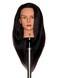24" Human Hair Cosmetology Mannequin Manikin Training Head with Clamp (24" DARK BROWN (KAYLEN+C))