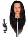 24" Human Hair Cosmetology Mannequin Manikin Training Head with Clamp (24" DARK BROWN (KAYLEN+C))