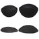 4Pcs/2Pair Sponge Bump It Up Volume Hair Base Styling Insert Tool Hair Accessories, Black