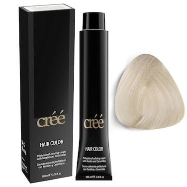 Cree Professional Permanent Hair Color, 100ml - 3.4 fl.oz. (Ultra Ash Super Lightener - 901S)