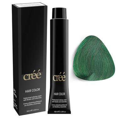 Cree Professional Green - Permanent Hair Color - Long Lasting, Rich Vibrant - Gray Coverage 100ml - 3.4 fl.oz.