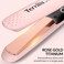 Terviiix Titanium Salon Professional Hair Straightener and Curler 2 in 1, ARC Non-Snagging Straightening Iron for One Swipe, 15s Ultra Fast Heating, 100-240V Dual Voltage, Auto Off, 1 inch Pink