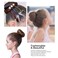 Kitjans Hair Bun Maker, 2PCS Large Ring Style Bun Donut Hair Shaper for Thick and Long Hair, 3.5 Inch/Black