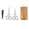 4-Piece Beard Scissors Set, Grooming Scissors, Mustache &amp; Beard Combs, Storage Bag