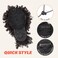 Drawstring Ponytail for Black Women, Afro Puff Kinky Curly Hair Ponytail Extension with Bangs Off Black Updo Natural Hair Ponytail (2# Dark Brown)