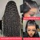 13x6 Water Wave Lace Front Wigs Human Hair Wigs 10A 250 Density HD Transparent Wet and Wavy Lace Front Wigs Human Hair Glueless Deep Curly Lace Frontal Wigs Human Hair Pre Plucked for Women (28 Inch)