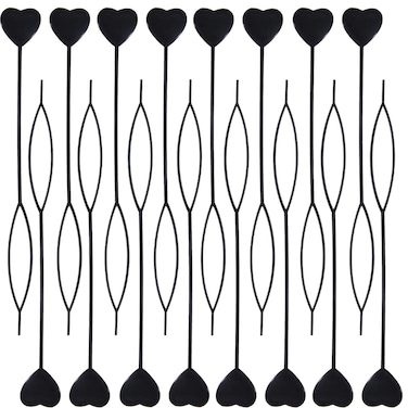 TIHOOD 16 Count Hair Accessory for Loading Beads, Quick Beader Tool for Hair Beading and Styling Kit, Plastic Resin Flexible Hair Braid Ponytail Maker, 16pcs Black