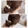JinYu 6 Pcs Circle Cuff Metal Hair Ties Metal Ponytail Holder Metal Leaf Hair Rope Punk Metal Hair Cuff for Women Girls Wearing