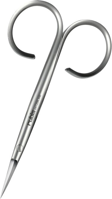 Rubis Stainless Steel Cuticle Scissors for Precise Fingernails and Cuticles, 1F002, Silver,Rubis Switzerland Swiss Made World Renowned Precision