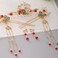 Alloy Hair Sticks Pins Long Tassel Butterfly Flower Hanfu Chinese Hair Comb Set of 1 Earrings Traditional Classical