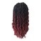 Gypsy Faux Locs Crochet Hair 14inch 6Packs Soft Goddess Locs Pre Looped Crochet Braids Beach Curl Bohemian Dreadlock Hair Extensions（14inch,OT1B/99J/530)