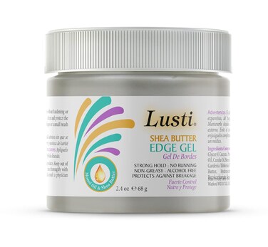 Lusti Shea Butter Edge Gel, 2.4 fl oz - Strong Hold - No Running, Non-Greasy - Alcohol-Free - Protects Against Breakage