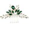 Bridal Crystal Hair Comb Rhinestone Hair Piece Prom Party Festival Wedding Hair Accessories for Women and Girls (Green)