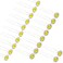 20Pcs Bridal Hair Pins Crystal Sunflower Rhinestone U-Shaped Wedding Hair Pieces Accessories for Women Girls Party (Gold (Yellow))