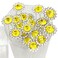 20Pcs Bridal Hair Pins Crystal Sunflower Rhinestone U-Shaped Wedding Hair Pieces Accessories for Women Girls Party (Gold (Yellow))