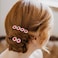 20Pcs Bridal Hair Pins Crystal Sunflower Rhinestone U-Shaped Wedding Hair Pieces Accessories for Women Girls Party (Red)