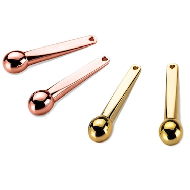 LISAPACK 4 Pack Metal Eye Cream Applicator, Eye Serum Roller Ball Massager Stick for Reduce Depuffer, Massage (Gold&amp;Rose Gold)