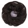 100% Human Hair Messy Bun Hair Pieces Drawstring Hair Scrunchie Wedding Donut Hair Ring Daily Hair Bun Lady Styling Tool Hair Accessories for Women Girls (BlackBrown)
