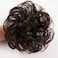 100% Human Hair Messy Bun Hair Pieces Drawstring Hair Scrunchie Wedding Donut Hair Ring Daily Hair Bun Lady Styling Tool Hair Accessories for Women Girls (BlackBrown)