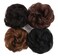 100% Human Hair Messy Bun Hair Pieces Drawstring Hair Scrunchie Wedding Donut Hair Ring Daily Hair Bun Lady Styling Tool Hair Accessories for Women Girls (BlackBrown)