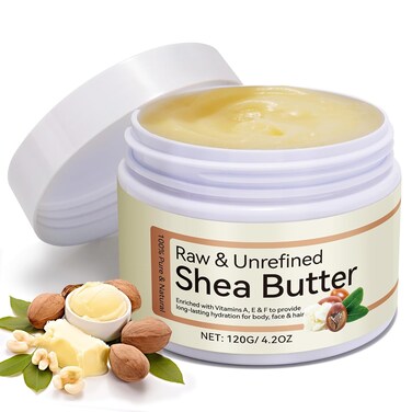 African Shea Butter 4.2oz Ivory Grade A Pure Natural Raw &amp; Unrefined Body Butter for Dry and Cracked Skin - Moisturizing Shea Butter - Deep Nourishing Body Hair and Face