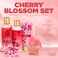 Bath and Body Gift Basket For Women &ndash; 5 Piece Set of Cherry Blossom Bath &amp; Body Collection Gift Box, Includes Shower Gel, Body Lotion, Body Scrub, Bath Bomb &amp; Sponge - Appreciation Gift Ideas