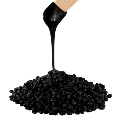 Hard Wax Beads for Hair Removal, 1lb Bulk Brazilian Waxing Beans for Coarse Hair, Face, Underarms, Eyebrow, Back, Chest, Lip, Bikini Wax with 10 Large Waxs Sticks for Women Men, Black