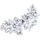 OIIKI Crystal Flower Hair Clip for Women, Sparkle Silver Bridal Hair Pin Headpiece, Elegant Rhinestone Hair Accessories for Wedding, Prom, Parties