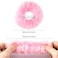 OIIKI Pink Fuzzy Hair Scrunchies, 14pcs Furry Hair Scrunchies Furry Hair Bands with Faux Rabbit Fur, Elastic Hair Tie Ponytail Holders for Girls Women Hair Accessories