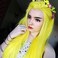 Lemon Yellow Lace Front Wigs Pre Plucked Hairline Long Wavy Wigs for Women Real Hair Bright Yellow Lace Wig Glueless Lace Wig Synthetic Heat Resistant Hair Replacement Wigs Daily Cosplay Makeup 24inch