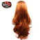 Orange Wigs for Women Fashion Copper Red Lace Front Wigs Pre Plucked Hairline Synthetic Glueless Heat Resistant Long Wavy Free Part Handmade Replacement Full Wigs Cosplay 24 inches