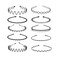 10 Pcs Metal Headbands for Men Women, Simple Fashion Metal Spring Wavy Hair Bands Nonslip Unisex Black Headband Hair Hoods for Home, Outdoor, Sports &amp; Yoga Use